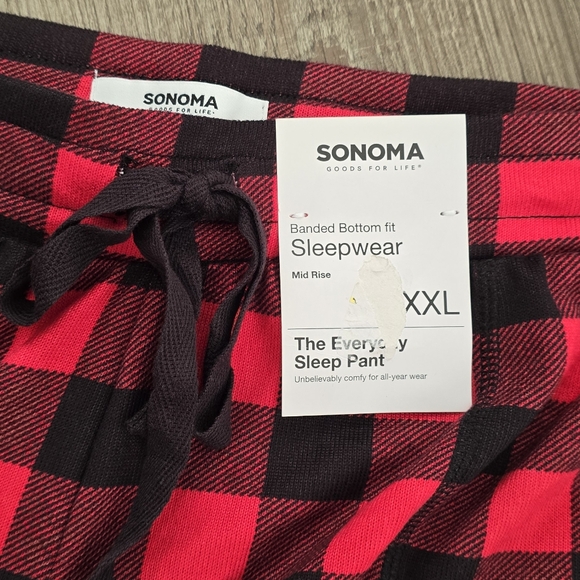 Sonoma black and red checkered christmas lounge / pajama pants size XXL - Picture 2 of 4